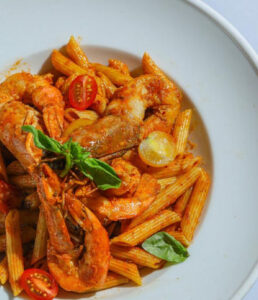 Penne crevettes